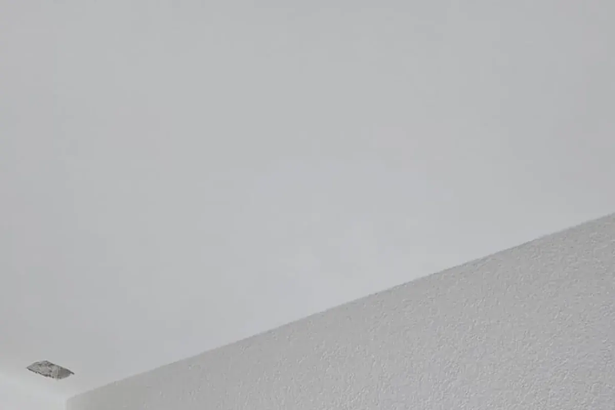 Mur intérieur fini, peinture blanche soignée